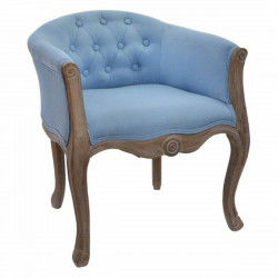 Armchair DKD Home Decor Blue Polyester Wood (58 x 56 x 69 cm)