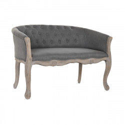 Canapé DKD Home Decor Polyester Bois d'hévéa Gris foncé (107 x 61 x 71 cm)