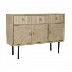 Credenza DKD Home Decor Abete Naturale Nero Metallo MDF (120 x 35 x 86 cm)