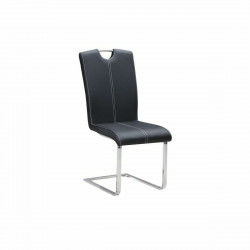 Chaise de Salle à Manger DKD Home Decor Noir Métal Polyuréthane (59 x 45 x...