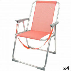 Vouwbare Stoel Aktive Flamingo Koraal 44 x 76 x 45 cm (4 Stuks)