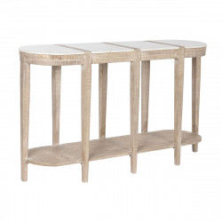 Console Home ESPRIT Blanc Marbre Bois de manguier 140 x 40 x 80 cm