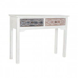 Console DKD Home Decor Natural Brown MDF White Arab (107 x 36 x 81 cm)