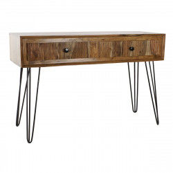 Console DKD Home Decor 118 x 40 x 77 cm Black Metal Brown Acacia