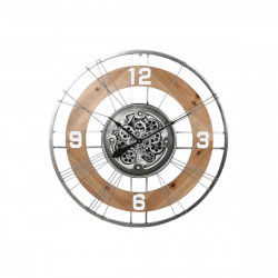 Horloge Murale Home ESPRIT Argenté Naturel Verre Fer Vintage 90 x 9,5 x 90 cm