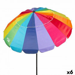 Parasol Aktive Multicouleur Aluminium 220 x 225 x 220 cm (6 Unités)