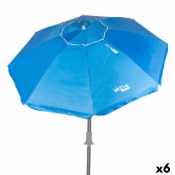 Parasoll Aktive Blauw Polyester Aluminium 200 x 205 x 200 cm (6 Stuks)