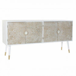 Aparador DKD Home Decor 160 x 42 x 80 cm Abeto Blanco Plástico Marrón claro