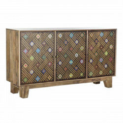 Sideboard DKD Home Decor Dark brown Multicolour Mango wood