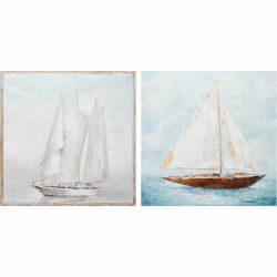 Bild DKD Home Decor 100 x 3,5 x 100 cm Segelboot (2 Stück)