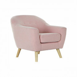 Armchair DKD Home Decor 8424001799367 Rubber wood Light Pink 81 x 80 x 80 cm