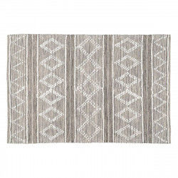 Carpet White Grey 60 % Cotton 40 % Polyester 160 x 230 cm