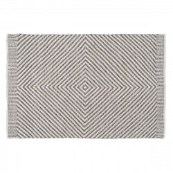 Carpet White Grey 70 % cotton 30 % Polyester 160 x 230 cm