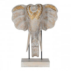 Decoratieve figuren Wit Gouden Natuurlijk Olifant 44 x 16 x 57 cm