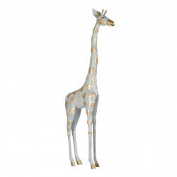 Decorative Figure Grey Golden Giraffe 45 x 14 x 120 cm