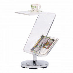 Table Porte-revues DKD Home Decor Transparent Acrylique Métal Argenté (30 x...