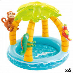 Inflatable Paddling Pool for Children Intex Island animals 45 L 102 x 89 x...