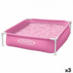 Zwembad Verwijderbaar Intex Roze 342 L 122 x 30 x 122 cm (3 Stuks)