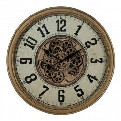 Horloge Murale Crème Doré Verre Fer 66 x 9,5 x 66 cm (3 Unités)