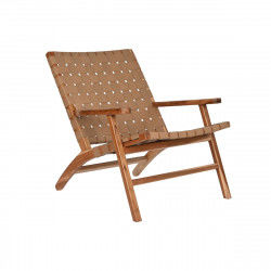 Armchair DKD Home Decor Beige Natural Teak 74 x 78 x 75 cm