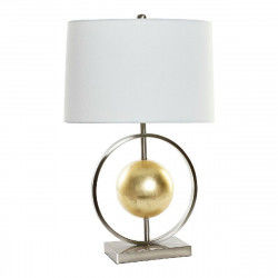 Bureaulamp DKD Home Decor 8424001806843 Wit Gouden Zilverkleurig Metaal 60 W...