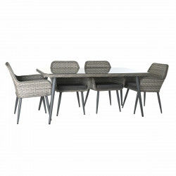 Set di 3 tavoli DKD Home Decor 166 x 92 x 72 cm Cristallo rattan sintetico...