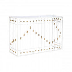 Console Home ESPRIT White Golden Mirror 120 x 40 x 80 cm