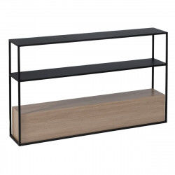 Console Nero Naturale Ferro Legno MDF 122,5 x 22,5 x 75 cm