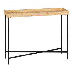 Console Nero Naturale Legno Ferro Legno MDF 98 x 32 x 80,5 cm