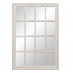 Espejo de pared Blanco Madera Cristal Madera de Paulonia Ventana 70 x 3,5 x...