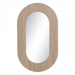 Specchio da parete Naturale Cristallo Legno MDF 50 x 2,2 x 85 cm