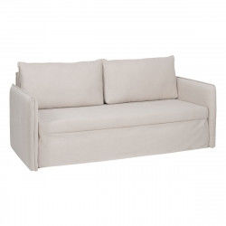 Sofa Beige Polyester Linnen 210 x 93 x 95 cm