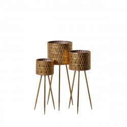 Plantenbakkenset Gouden Ijzer 34 x 34 x 88,5 cm (3 Stuks)