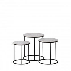 Set di 3 tavoli Nero Grigio Ferro 45 x 45 x 51 cm (3 Unità)