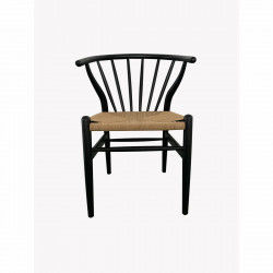 Dining Chair DKD Home Decor Black Multicolour 57 x 47 x 80 cm