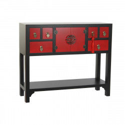 Console DKD Home Decor Black Fir MDF Wood 95 x 25 x 78,5 cm