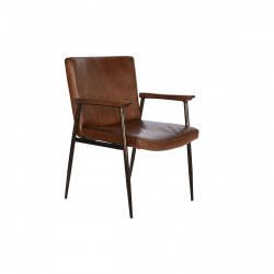 Armchair Home ESPRIT Brown Black Iron 60 x 67 x 83 cm