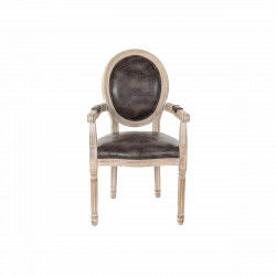 Chaise de Salle à Manger DKD Home Decor Marron Multicouleur Naturel 55 x 46 x...