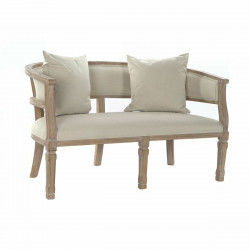 Canapé DKD Home Decor 118 x 66 x 72 cm Beige Marron Clair Bois d'hévéa