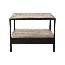 Beistelltisch DKD Home Decor Braun Schwarz Metall Mango-Holz 60 x 60 x 46 cm