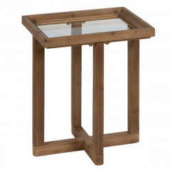 Side table Natural Tempered Glass Fir wood 50 x 38 x 60 cm