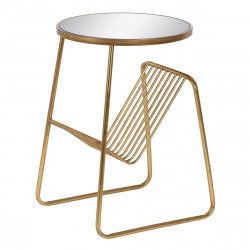 Small Side Table Golden Iron Mirror 48,5 x 43,5 x 66 cm