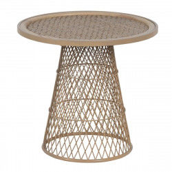 Side table Beige Iron Rattan 55 x 55 x 50 cm