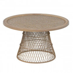 Centre Table Beige Iron Rattan 70 x 70 x 39,5 cm