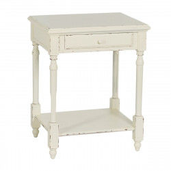 Comodino Bianco Legno di abete DMF 60 x 49 x 75 cm