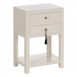 Mesita de Noche ORIENT Blanco Madera de abeto Madera MDF 45 x 30 x 66 cm