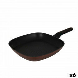 Flat grill pan Quttin Sahara Toughened aluminium Brown 48 x 29 x 4,5 cm (6...