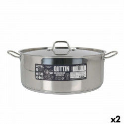 Kookpot met Deksel Quttin Aluminium 36 x 14 cm (2 Stuks)