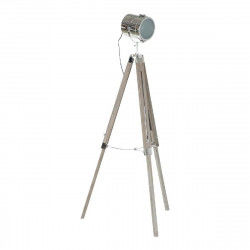 Floor Lamp DKD Home Decor Metal Wood Silver Light brown Tripod (66 x 66 x 142...