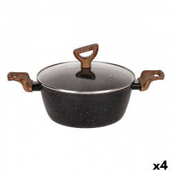 Casseruola con coperchio Quttin Ecological Nero Alluminio Forgiato 29 x 44,5...